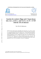Searches for exclusive Higgs and Z boson decays into J/ψ γ, ψ(2S) γ, and Υ(nS) γ at √s = 13 TeV  with the ATLAS detector