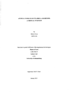 Atypical work in South Africa and beyond : a critical overview