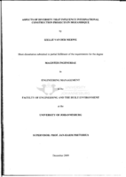 Aspects of diversity that influence international construction projects in Mozambique