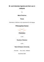 Bi-and tridentate ligands and their use in catalysis.