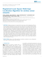 Regularized least square multi-hops localization algorithm for wireless sensor networks