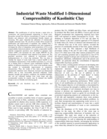 Industrial waste modified 1-dimensional compressibility of kaolinitic clay