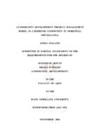 A community development project management model in a deprived community in Moretele, Mpumalanga