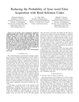 Reducing the probability of sync-word false acquisition with Reed-Solomon codes