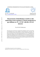 Measurement of distributions sensitive to the underlying event in inclusive Z-boson production in pp collisions at p s = 13 TeV with the ATLAS detector