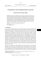 Greening hotels in Africa : emerging perspectives from Ghana
