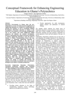 Conceptual framework for enhancing engineering education in Ghana’s polytechnicsConceptual framework for enhancing engineering education in Ghana’s polytechnics