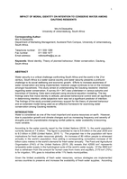 Impact of moral identity on intention to conserve water among Gauteng residents