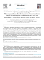 What outage attributes affect the frequencies of forced transformer outages in Eskom regions? Evidence from 2007–2016 data