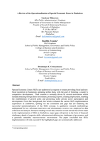 A review of the operationalisation of special economic zones in Zimbabwe