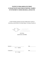The effect of spinal manipulative therapy in conjunction with subcutaneous parenteral Traumeel® in the treatment of chronic mechanical low back pain