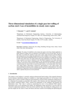 Three-dimensional simulation of a single pass hot rolling of carbon steel : case of instabilities in steady state region