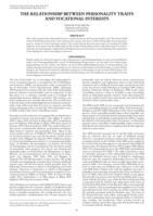 The relationship between personality traits and vocational interests.