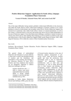 Positive Behaviour Support : applications in South Africa, Limpopo foundation phase classrooms