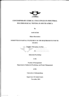 Contemporary ethical challenges in industrial psychological testing in South Africa