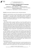 Review of the application of nanotechnology for sustainable construction materials