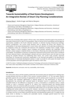 Towards sustainability of real estate development : an integrative review of smart city planning considerations