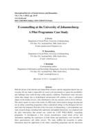 E-counselling at the University of Johannesburg : a pilot programme case study
