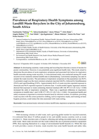 Prevalence of respiratory health symptoms among landfill waste recyclers in the City of Johannesburg, South Africa