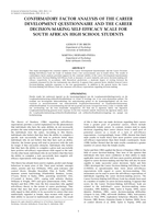 Confirmatory factor analysis of the career development questionnaire and the career decision-making self-efficacy scale for South African high school students.