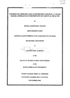 Stories of merger and acquisition change : a teambased approach in promotion of mental health