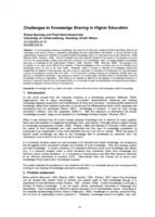 Challenges in knowledge sharing in higher education