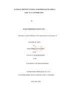National identity in post-apartheid South Africa: SABC TV's contribution