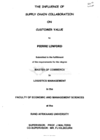 The influence of supply chain collaboration on customer value.