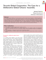 Towards global cooperation : the case for a deliberative global citizens’ assembly