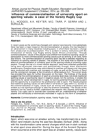 Influence of commercialisation of university sport on sporting values : a case of the Varsity Rugby Cup.