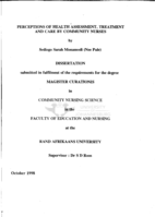 Perceptions of health assessment, treatment and care by community nurses