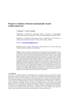 Property evolution of thermo-mechanically treated reinforcement bar