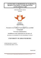 Geotechnical properties of marginal highway backfill stabilized with activated fly ash