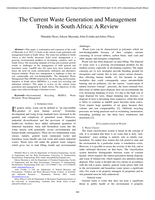 The current waste generation and management trends in South Africa : a review