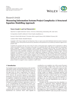 Measuring information systems project complexity: A structural equation modelling approach