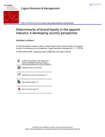 Determinants of brand loyalty in the apparel industry : a developing country perspective