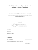 The reliability of iridology in the diagnosis of previous acute appendicitis, as evidenced by appendectomy