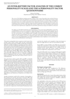 An interbattery factor analysis of the Comrey personality scales and the 16 personality factor questionnaire.