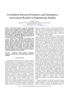 Correlation between formative and summative assessment results in engineering studies