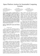 Space platform anchors for sustainable computing systems