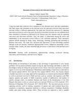 Dynamics of Innovation in the Informal Settings