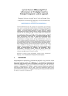 Current sources of financing power infrastructure in developing countries : principal component analysis approach