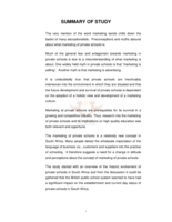 The marketing of independent schools in Gauteng.