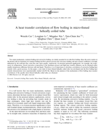 A heat transfer correlation of flow boiling in micro-finned helically coiled tube