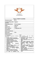 Policy:  Student plagiarism