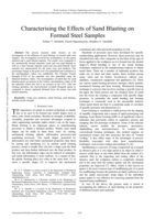 Characterising the effects of sand blasting on formed steel samples
