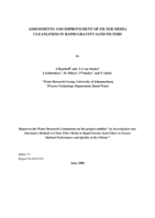 Assessments and improvement of filter media cleanliness in rapid gravity sand filters