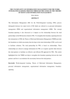 The uncertainty of information management for the work integrated learning process through the lense on the theory of motivated information management