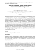 Study on regulations, policies and permits for implementation of bioenergy systems