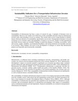 Sustainability indicators for a transportation infrastructure investor